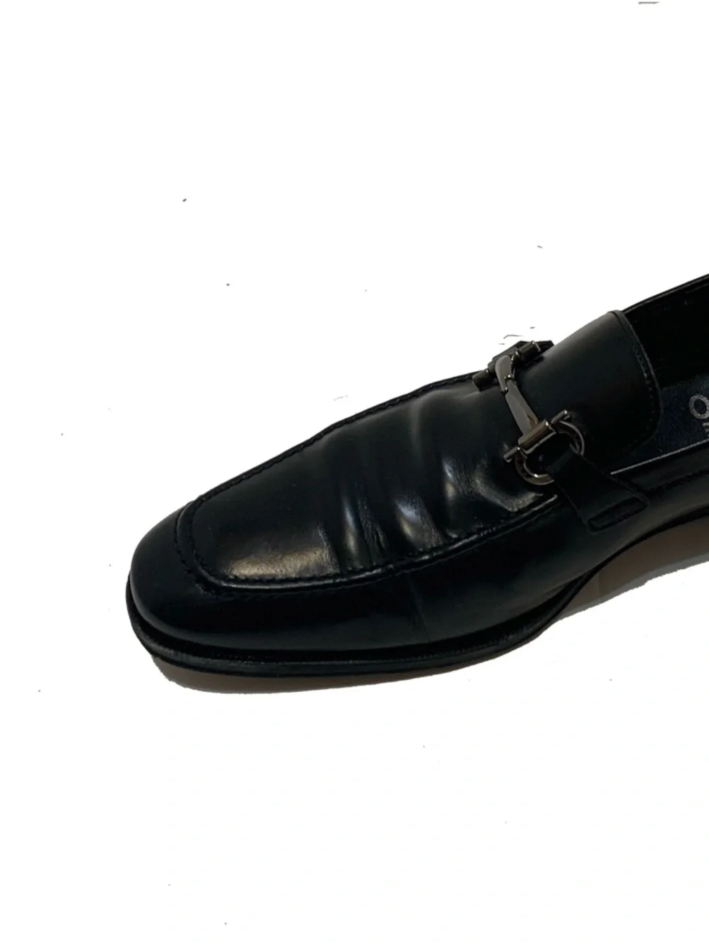 Salvatore Ferragamo Black Leather Loafers